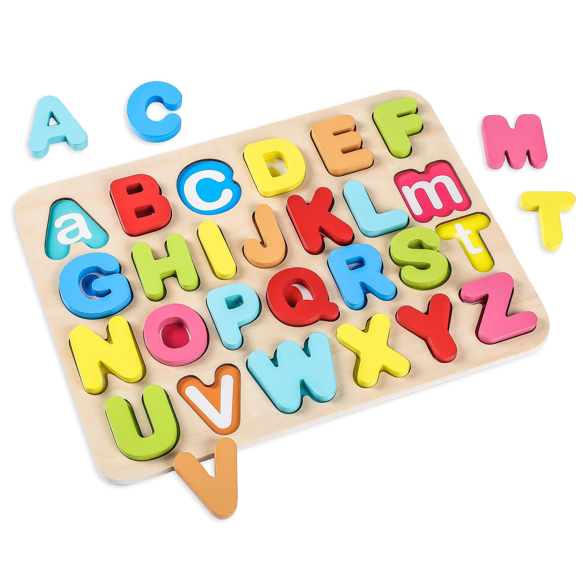 Wooden Alphabet Peg Puzzle