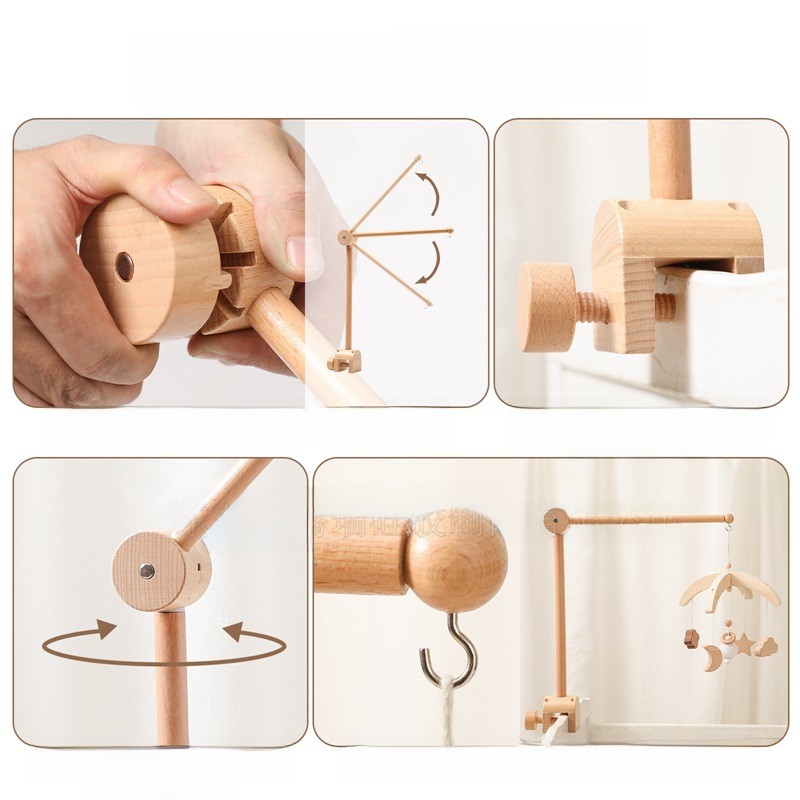 Wooden Baby Crib Mobile Stand