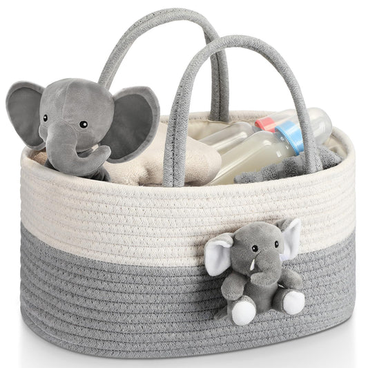 Elephant Baby Diaper Caddy Organizer