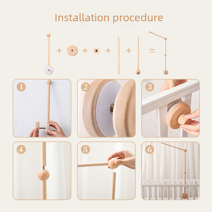 Wooden Baby Crib Mobile Stand