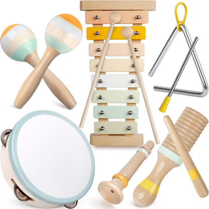 Wooden Musical Instruments Set