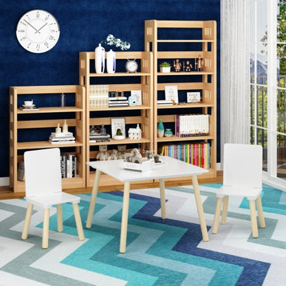 Wooden Kids Table and 2 Chairs Set