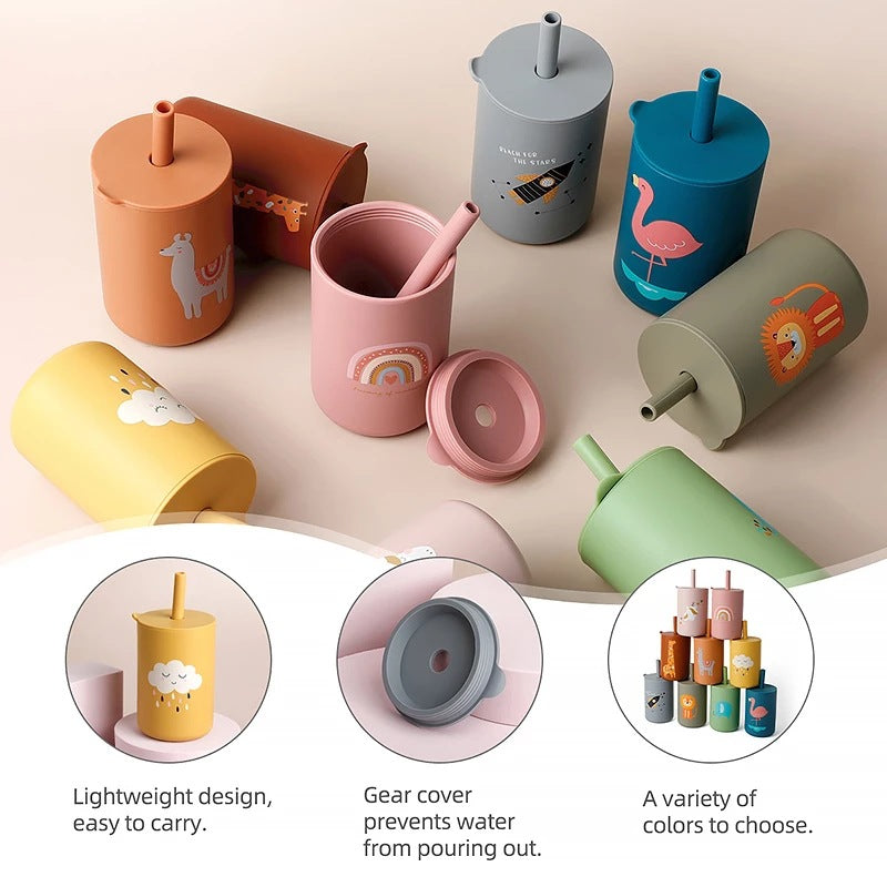 Leak-proof Silicone Children's Drinking Cup for Baby